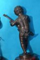 Alte Auguste Moreau Bronzefiguren Pärchen Musizierende Kinder Bronze Bild 9