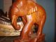 Haushaltsauflösung Afrika Deko Gr Holz Elefant Massiv Figur Geschnitzt Holz Alt Entstehungszeit nach 1945 Bild 1