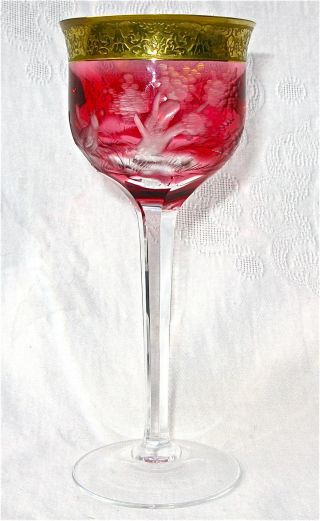 Weinglas,  Sig.  Moser Um 1900 Bild
