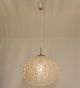 70er Design Glas Snow Ball Relief Decken Lampe Kugel 70s Glass Pendant Light Gefertigt nach 1945 Bild 1