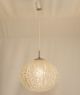 70er Design Glas Snow Ball Relief Decken Lampe Kugel 70s Glass Pendant Light Gefertigt nach 1945 Bild 4