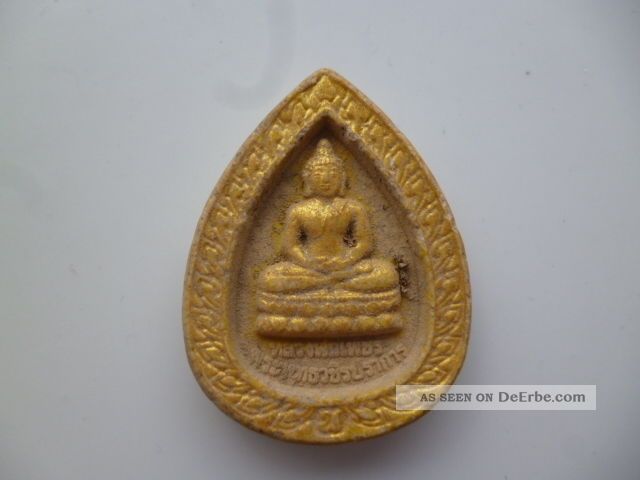 Buddha Altes Amulett Ton Tsa Tsa Vergoldet Entstehungszeit nach 1945 Bild