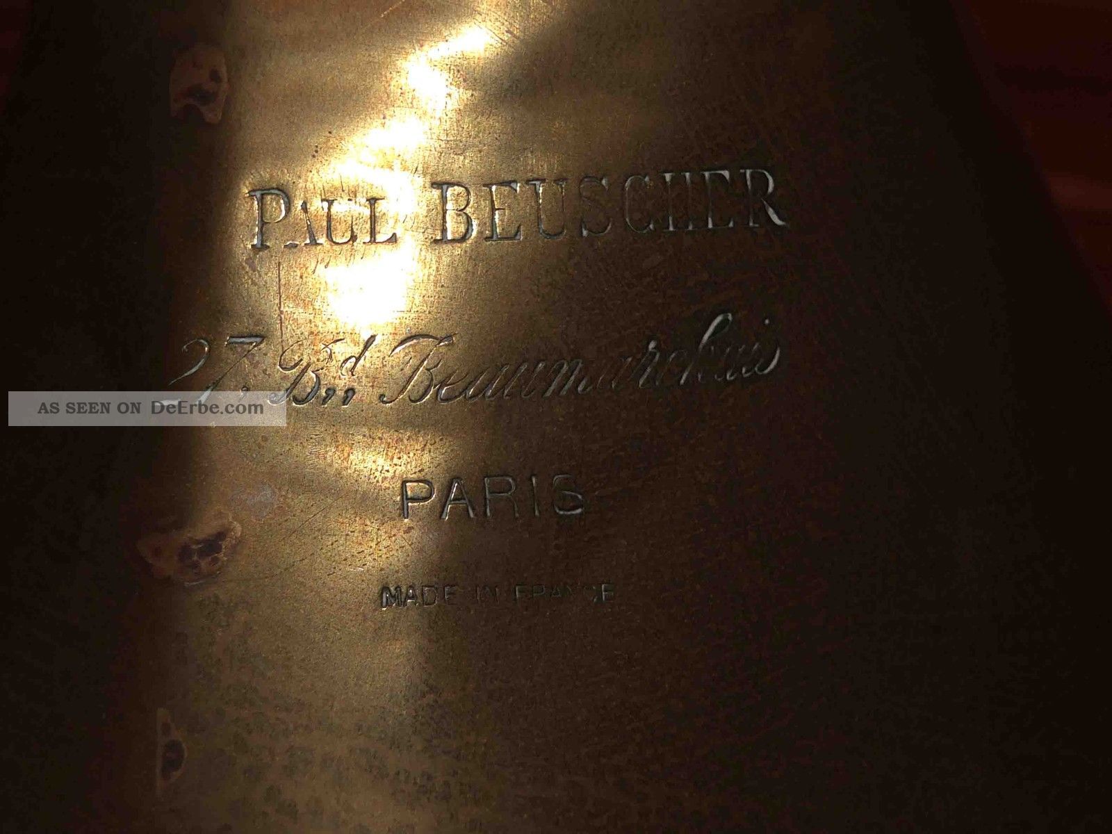 Historisches,  Französisches Jagdhorn Paris C1900 P.  Beuscher Parforcehorn Cornet Blasinstrumente Bild