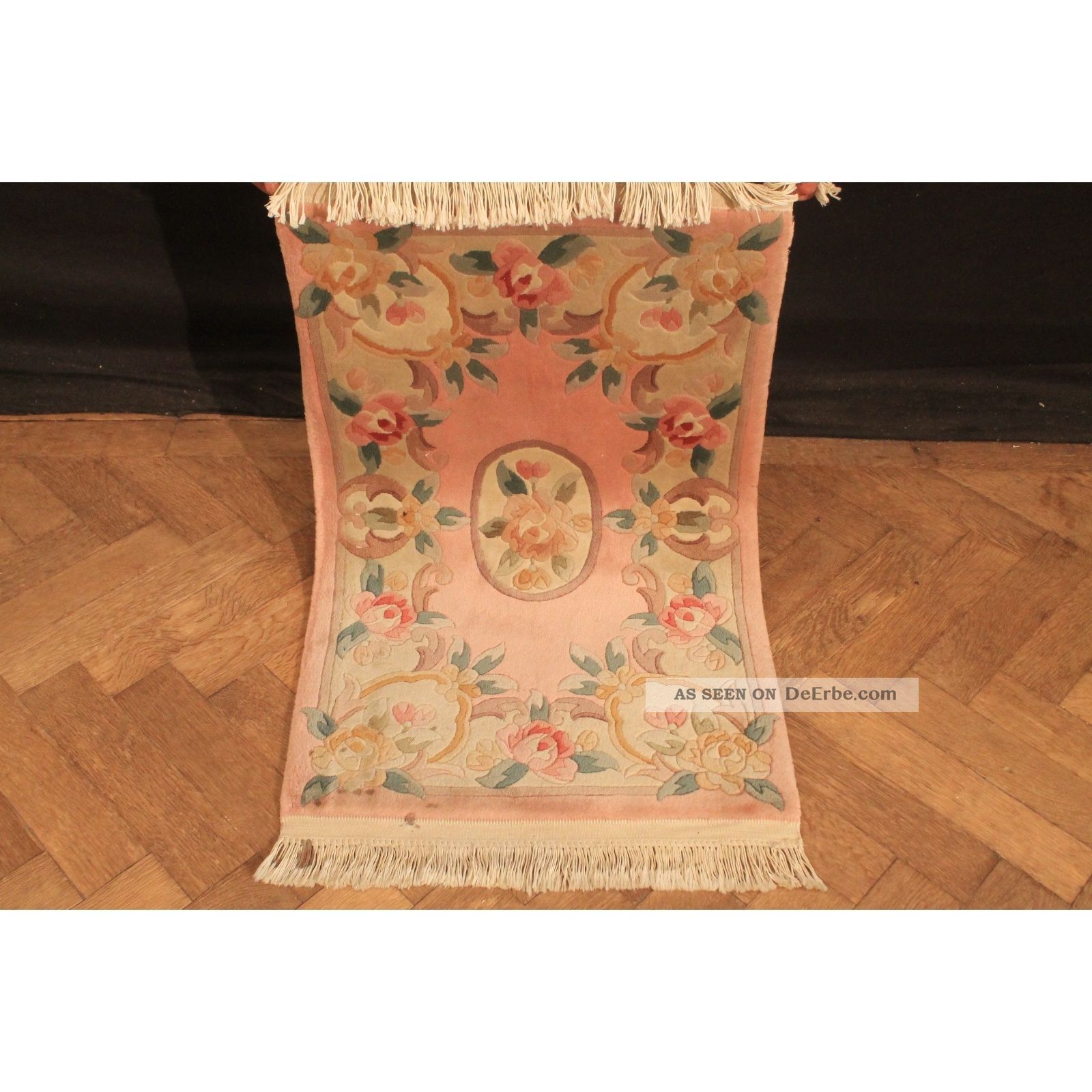 Schöner Handgeknüpfter Feiner China Art Deco Peking Teppich 100x60cm Rug Carpet Teppiche & Flachgewebe Bild