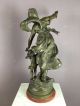Ob16 - 0106 - Bronzefigur - Jugendstil - La Jeunesse - Par A.  Moreau - Engel Und Frau Bronze Bild 3