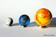 Lunar Solar Eclipse Globus Marmor Sammlung Sonne,  Erde & Mond - Astronomie Wissenschaftliche Instrumente Bild 2