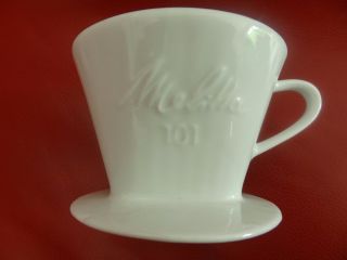 Melitta 101 Kaffee - Filter 1 - Loch Geprägte Schrift Collectibles Porzellan Weiss Bild