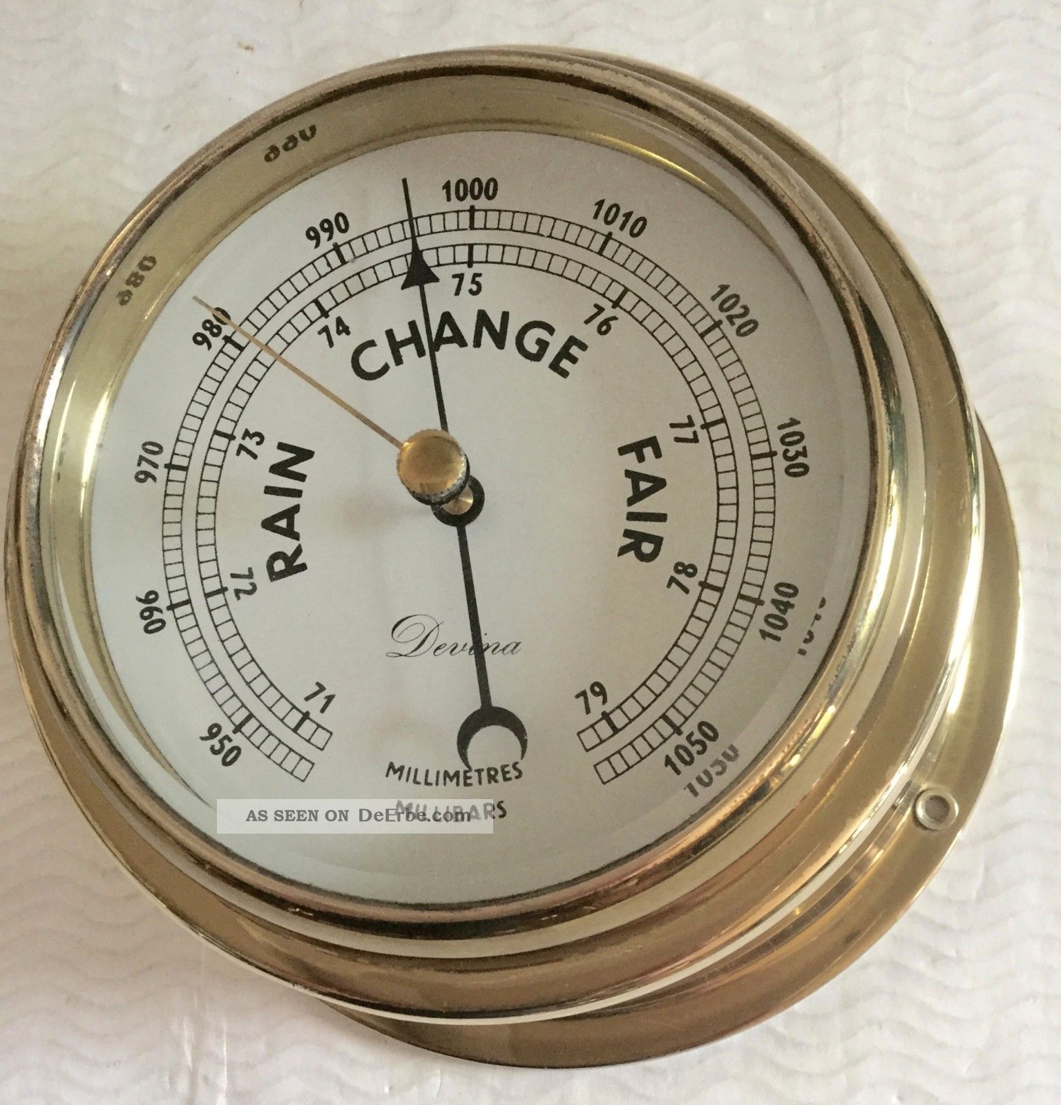 Altes Schiffsbarometer Barometer Devina Wettergeräte Bild