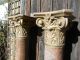 2 Alte Große Säulen Mit Kapitelen,  Holz,  Marmoriert,  Geschnitzt,  160 Cm Hoch Holzarbeiten Bild 2