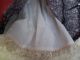 Alte Puppenkleidung Flowery Apron Dress Outfit Vintage Doll Clothes 45 Cm Girl Original, gefertigt vor 1970 Bild 3