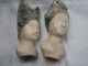 Nachbildung 6 Skulpturen Köpfe Frauen Keramik Tang Dynastie 618 - 907 A.  D.  9 - 13cm Entstehungszeit nach 1945 Bild 8