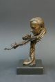 Bronze Figur “der Geiger - Geigen Spieler” - Signiert Bronze Bild 4
