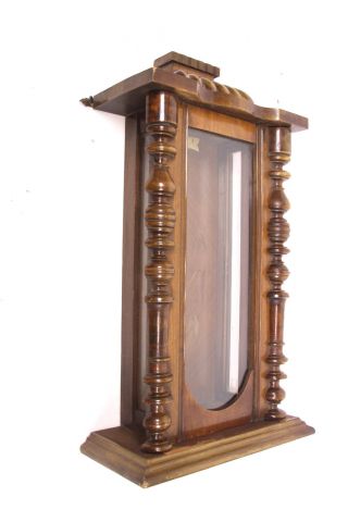 Altes Regulator Wanduhr Uhren Gehäuse Holzgehäuse Mit Glas Für Pendeluhr Holz Bild
