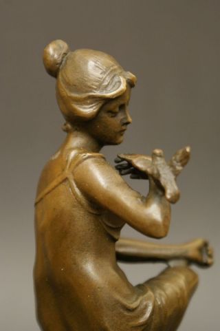 Jugendstil Bronze Skulptur ' Spring ' - Signiert Bild