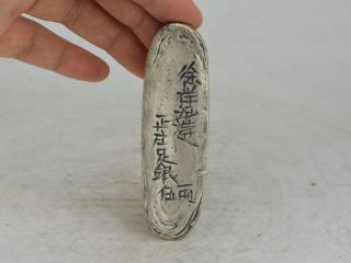 Collectible Exquisite Old Tibet Silver,  Silver Bar,  Coin Carving 伍两 Bild