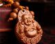 Exquisite Holzanhänger Buddha Schlüsselanhänger Keyring Amulett Schnitzen Asiatika: China Bild 1
