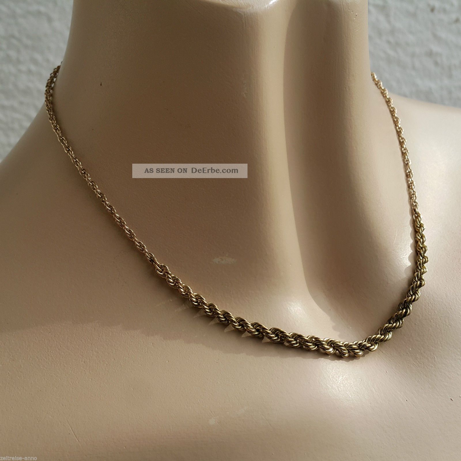Art Deco Kordelkette Collier Halskette 42cm Am Douple Gold Im Verlauf Gefertigt Ketten Bild