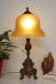 Tolle Jugendstil Schreibtischleuchte Tischlampe Lampe 1920 Messing Antike Originale vor 1945 Bild 1