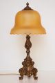 Tolle Jugendstil Schreibtischleuchte Tischlampe Lampe 1920 Messing Antike Originale vor 1945 Bild 2
