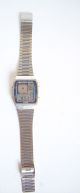 Vintage Anker Lcd Quartz Uhr Armband Uhr Watch Digital Edelstahl 1970-1979 Bild 1