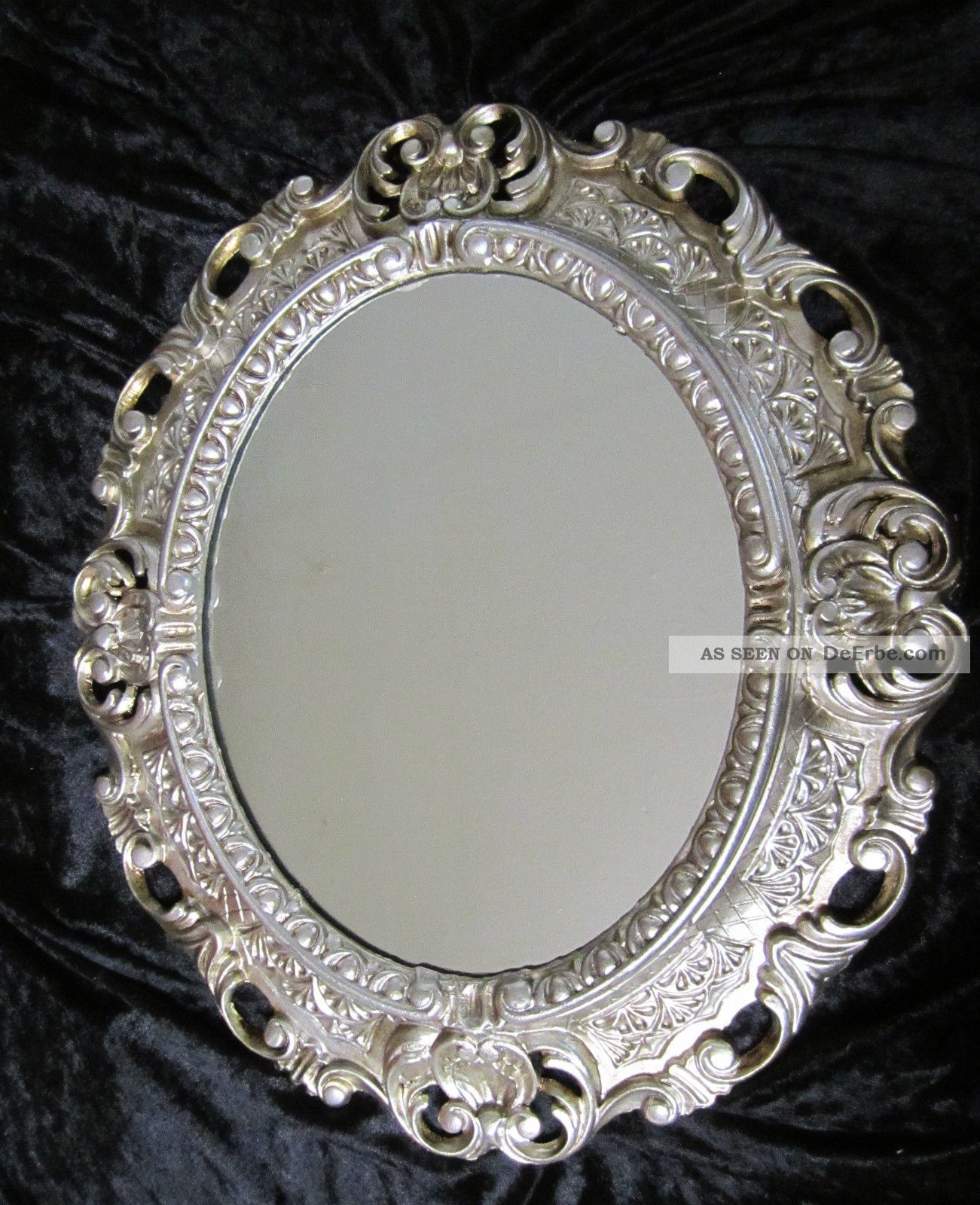 Wandspiegel Spiegel BAROCK Antik GOLD-WEISS 45x38 Oval Badspiegel 103045 