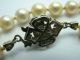 Schöne Echte Alte Salzwasser Perlenkette Mit Einer Schließe Aus 750 Weißgold Ketten Bild 2