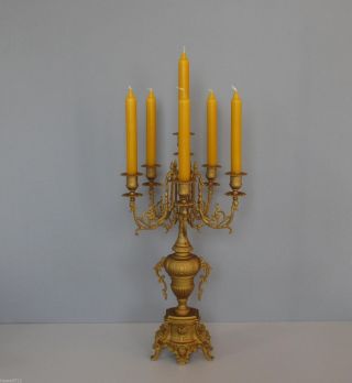 Kerzenleuchter 6 - Armig Jugendstil Leuchter Kerzenständer Antik Beisteller Kamin Bild