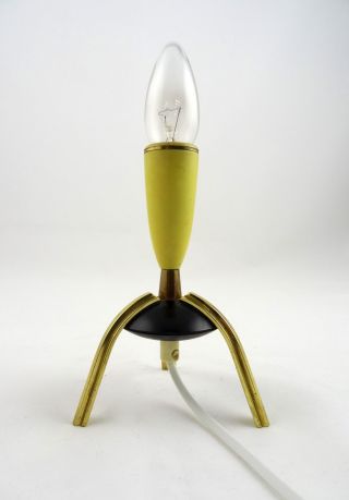 Vintage 60er Design Tischlampe Tripod Raketen Leuchte Space Age Bild