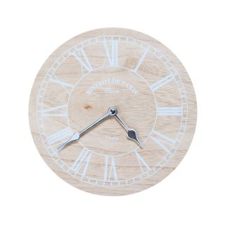 Design Wanduhr Uhr Holz Retro Küchenuhr Deko Wohnzimmer Bürouhr Paris Weiß Bild