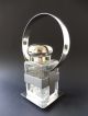 : Art Deco Design Kristallglas Deckeldose Teedose Tea Box Crystal In Montierung 1920-1949, Art Déco Bild 1