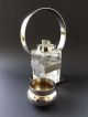 : Art Deco Design Kristallglas Deckeldose Teedose Tea Box Crystal In Montierung 1920-1949, Art Déco Bild 2