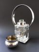 : Art Deco Design Kristallglas Deckeldose Teedose Tea Box Crystal In Montierung 1920-1949, Art Déco Bild 6