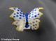 Alter Tropfenfänger Porzellan Schmetterling Blau Gold Dripcatcher Thüringen Mode Nach Form & Funktion Bild 2