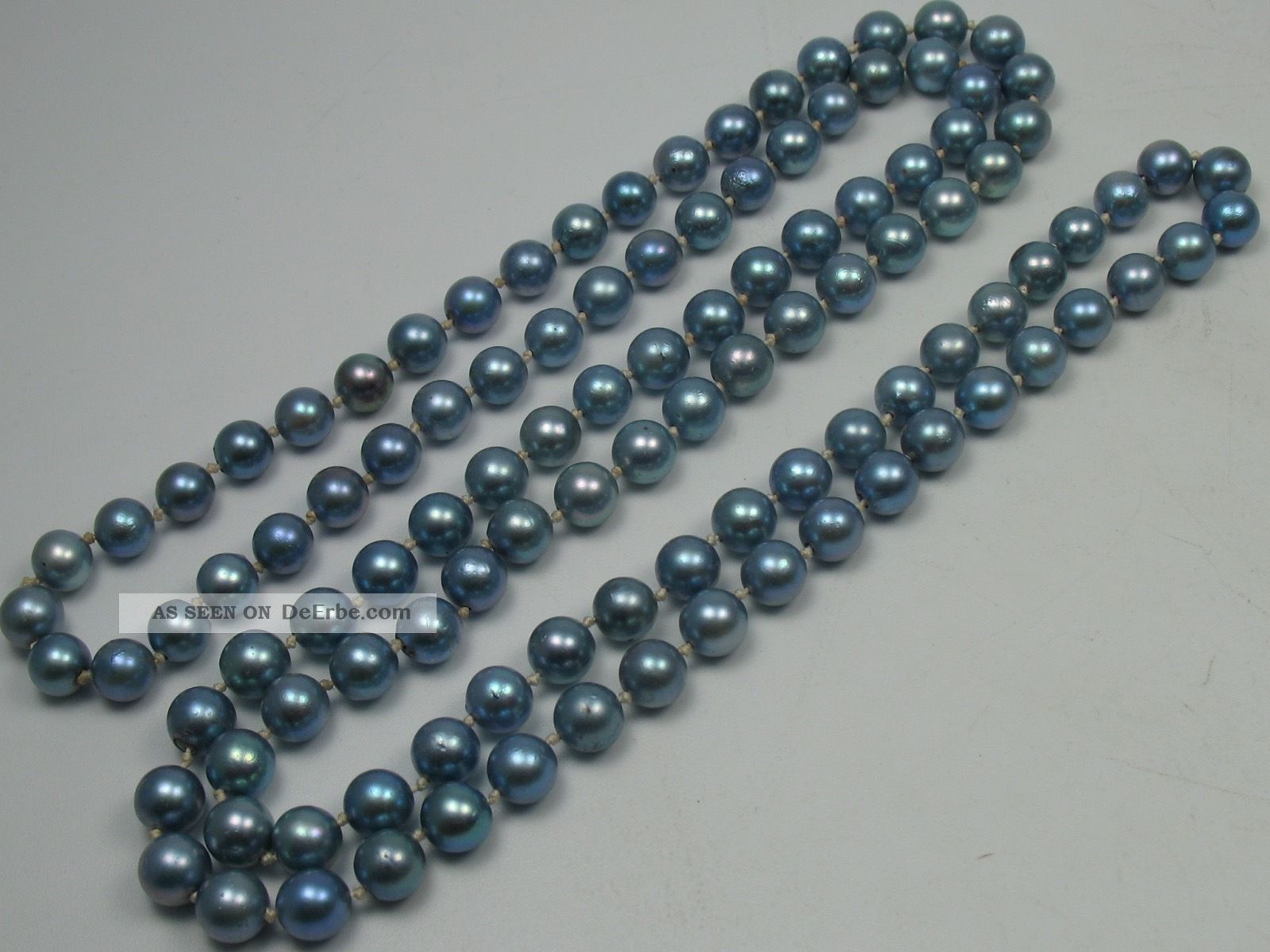 Sehr Schöne Lange Endlos Perlenkette Mit 109 X 7, 25 Mm Echten Perlen