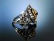 Trachtenschmuck Zur Wiesn Grosser Ring Silber Granat Garnet Vintage 1950 Tracht Ringe Bild 1