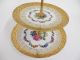 Prunkvolle Etagere Porcelain Limoges Mit Blumen U.  Gold Dekor Nach Marke & Herkunft Bild 3