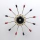 Sputnik 12 - Armig Decken Pendel Lampe 50er Spinne Rockabilly Vintage Rot Schwarz 1950-1959 Bild 1