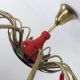Sputnik 12 - Armig Decken Pendel Lampe 50er Spinne Rockabilly Vintage Rot Schwarz 1950-1959 Bild 6