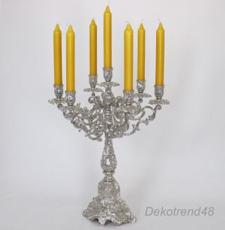 Prunkleuchter Kerzenleuchter Tischleuchter Kerzenständer Antik Barock Silber Bild