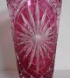Wunderschöne Große Lausitzer Glas Überfang - Glas Vase Rot Kristallglas Vase Kristall Bild 1