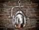 Industriedesign Hängeleuchte Nickel Chrom Lampe Leuchte Scheinwerferlampe Loft Gefertigt nach 1945 Bild 1
