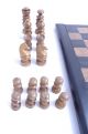Herrliches Antikes Schachspiel Aus Gutem Massivem Material Brett,  Figuren Gefertigt nach 1945 Bild 1