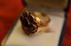 Schöner Alter Massiver Granat Damenring Gold 585 Ringe Bild 3