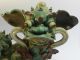 Chinesischer Tempelhund Ming - Stil Keramik Teilweise Grün Glasiert Um 1900 Asiatika: China Bild 1
