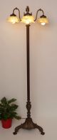 Einzigartige Dreiflammige Orig.  Jugendstil Stehlampe 142 Cm Bronze Stehleuchte Antike Originale vor 1945 Bild 1