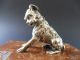 Jugendstil Terrier Bronze Paperweight Dog Hund Art Nouveau Briefbeschwerer Stone 1890-1919, Jugendstil Bild 2