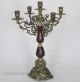 Kerzenleuchter 5 - Armig Tischleuchter Kerzenständer Antik Barock Leuchter Gefertigt nach 1945 Bild 2