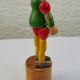 Uralte Erzgebirge Pinocchio Holz Figur Drückfigur Steh Auf Männchen Knickfigur Antike Originale vor 1945 Bild 5