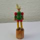 Uralte Erzgebirge Pinocchio Holz Figur Drückfigur Steh Auf Männchen Knickfigur Antike Originale vor 1945 Bild 6