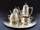 Wmf Jugendstil Teekanne Kaffee Service Art Nouveau Tea Coffee Pot Tray Ornament 1890-1919, Jugendstil Bild 3